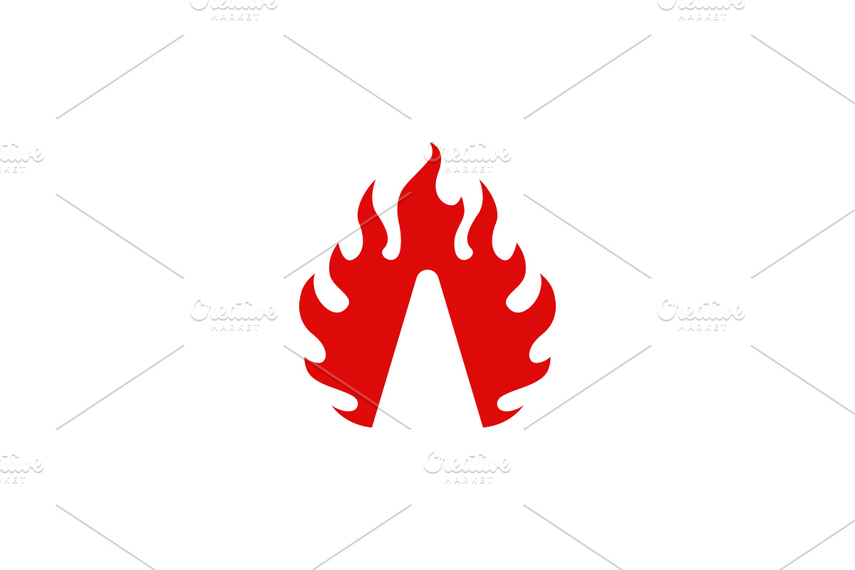 Letter A Fire Logo, a Branding & Logo Template by ganuDESIGN (Photo 1 of 3)