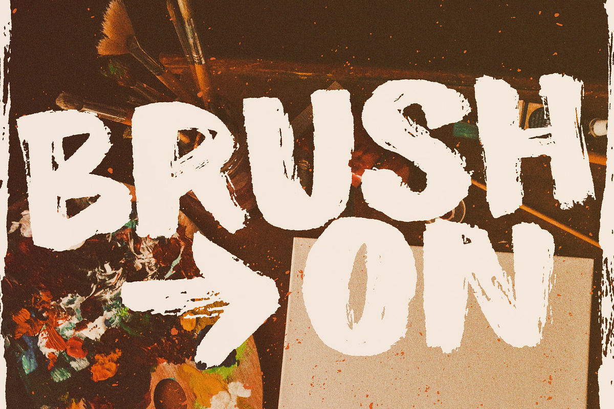 Painterman Brush Font preview 2