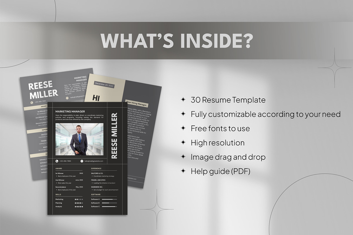Resume Kit Minimalist Canva Template, a Resume Template by Brandearth RRGraph (Photo 2 of 11)
