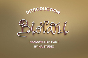 Biolati - Cute Handwritten Font, a Script Font by Naistudio