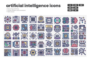 Ai Automation Icon Pack, a Duotone Icon by erifqizeicon