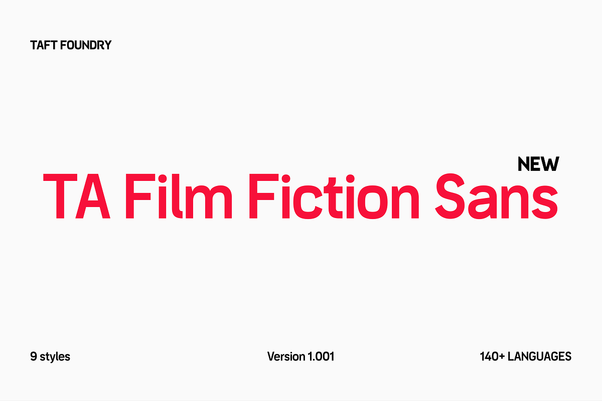 TA Film Fiction Sans, a Sans Serif Font by TAFT Foundry (Photo 1 of 10)