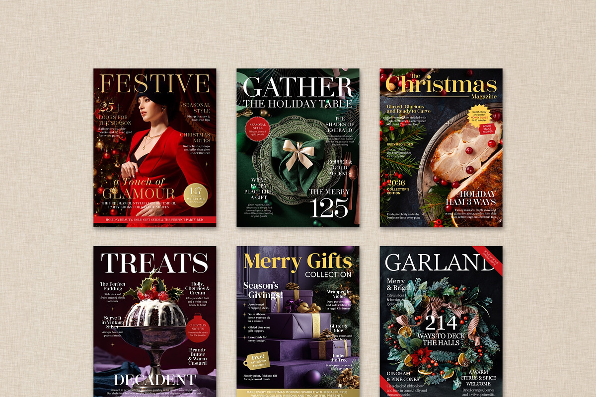 Christmas Magazine Cover Templates, a Magazine Template by BrandPacks (Photo 5 of 5)