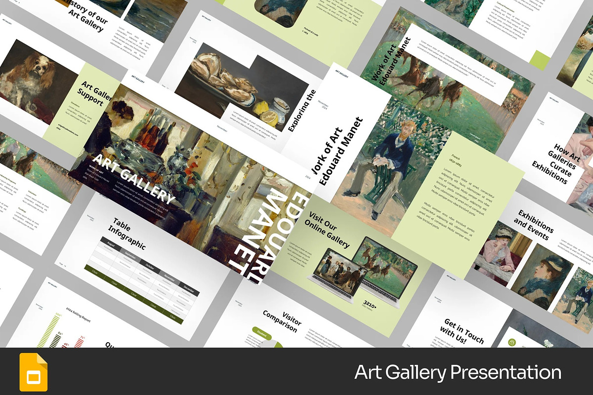 Art Gallery Google Slides Powerpoint, a Presentation Template by Fit-tee (Photo 1 of 2)
