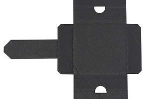 The interior of a folding box made of thick black corrugated car, an Industrial Photo by ndanko