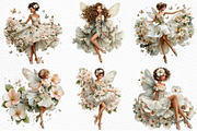 Whimsical Spring Fairy Clipart Png, an Illustration by Craft Nest (Thumbnail 5 of 11)