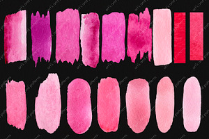 Pink Dream Watercolor Brush Strokes