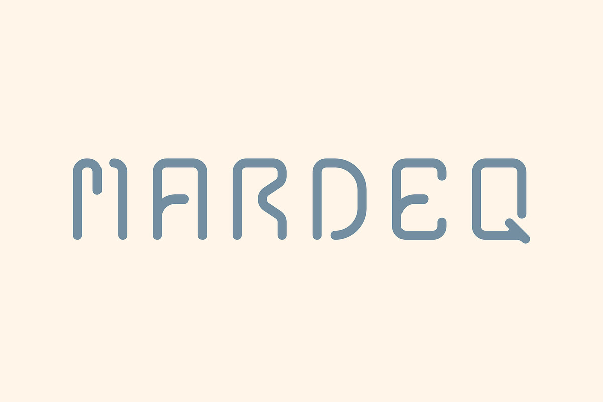 Mardeq -Technology Font, a Sans Serif Font by 3ab2ou (Photo 1 of 3)