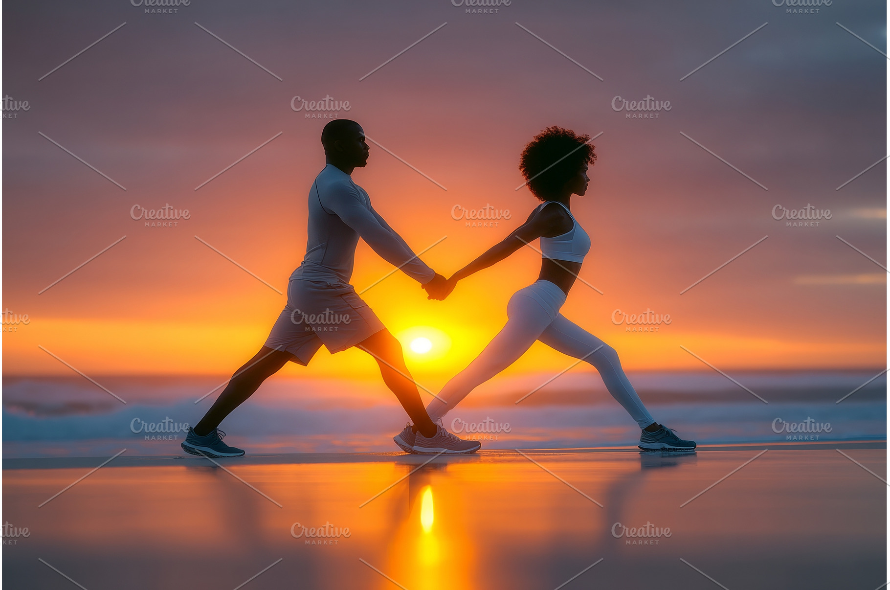 A young couple, both sporty and, a Sports & Recreation Photo by ZinetroN