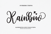 Rainbow | Script Font, a Script Font by Scratchones (Thumbnail 1 of 6)