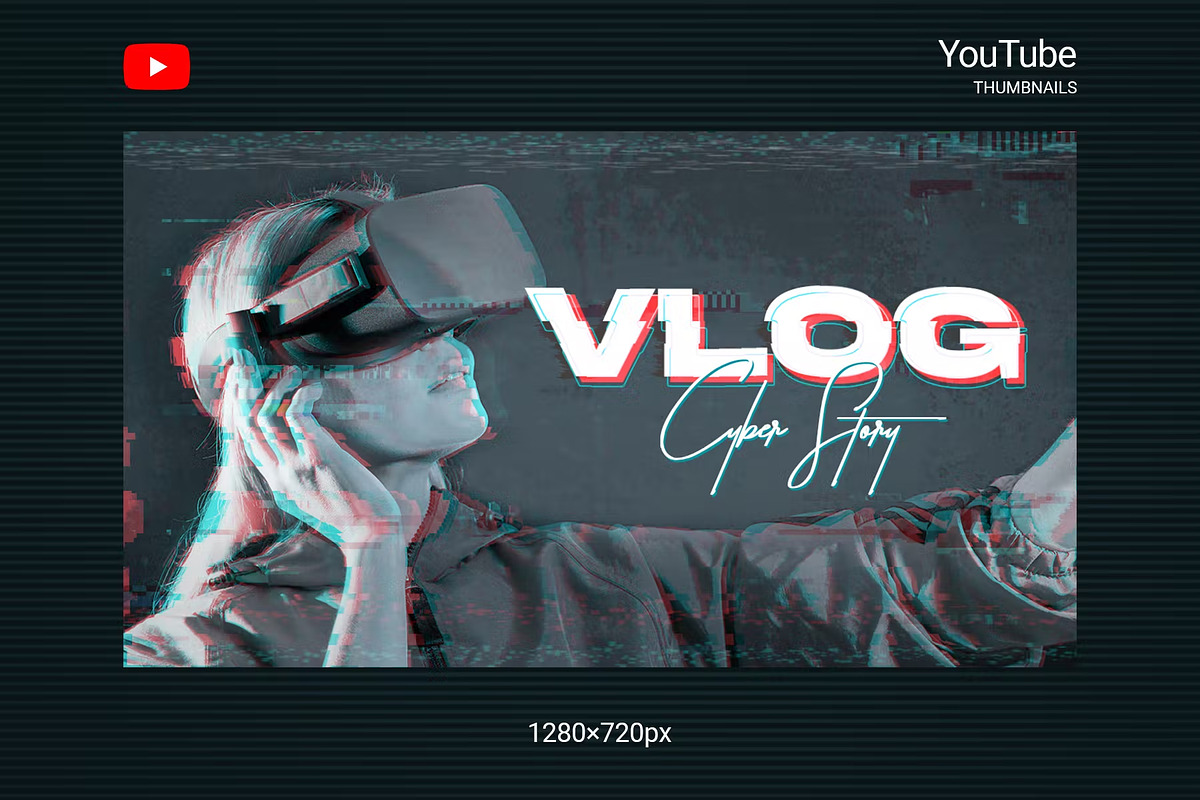 Glitch YouTube Thumbnails, a Social Media Template by Andrew Skoch Design (Photo 6 of 7)