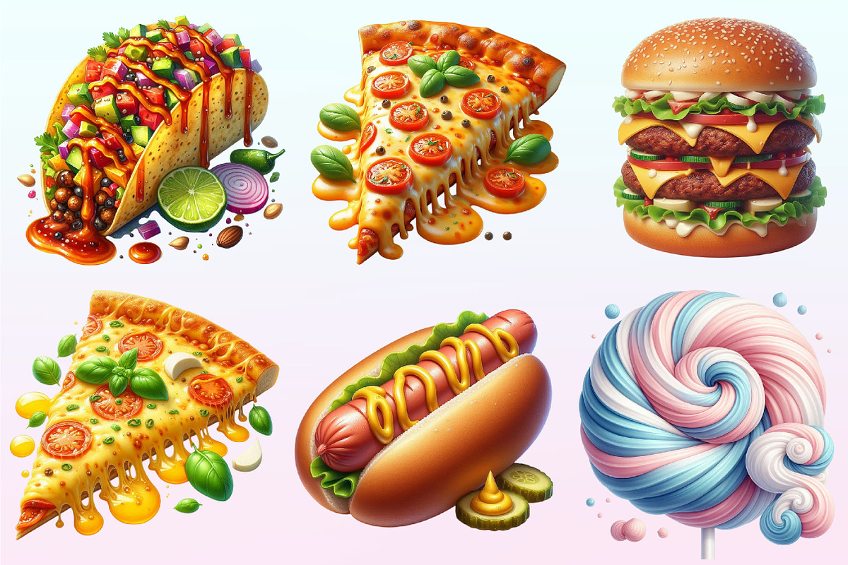 Watercolor Street Food Clipart PNG, a Graphic by CitraGraphics (Photo 2 of 4)