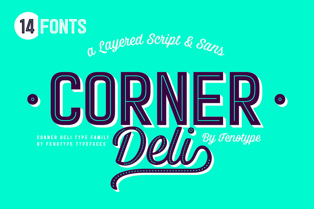 Corner Deli Layered Font Pack