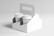 Coffee Cup & Carrier Mockup Design, a Cups & Container Mockup by Artnivora.Std (Thumbnail 5 of 6)