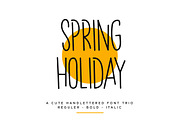 Spring Holiday | 3 Handwitten Font, a Sans Serif Font by Kang1993 (Thumbnail 1 of 7)
