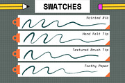Procreate Calligraphy Brushes 10x, a Brush Add-On by Esther Nariyoshi (Thumbnail 3 of 7)