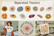 Set of SVG & PNG retro Daisies, a Decorative Illustration by marie dricot (Thumbnail 3 of 10)