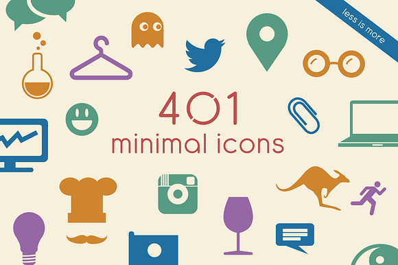 401 Minimalistic Vector Icons