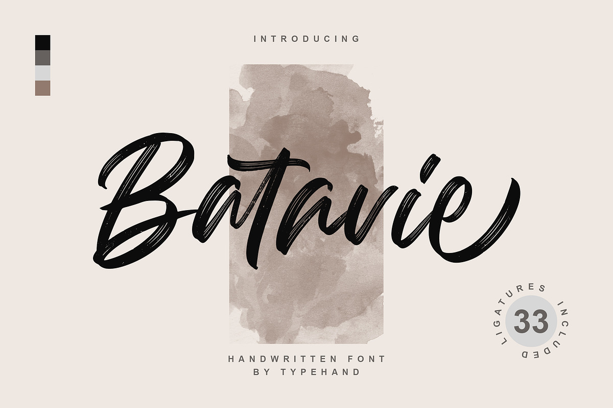 Batavie - Scratch Handwritten Font, a Handwritten Font by Typehand Studio (Photo 1 of 9)