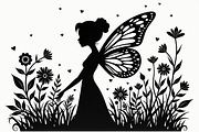 Silhouette of Fairy with Butterflie, an Illustration by Amazin_art (Thumbnail 8 of 21)