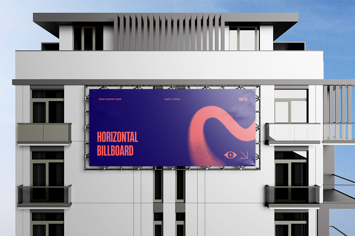 Horizontal Billboard Mockup, an Advertising Mockup by xavier_studio (Photo 2 of 5)