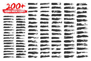 Set of Vector grunge brush strokes