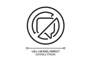 No talking sign pixel perfect linear, an Outline Icon by IMG Visuals