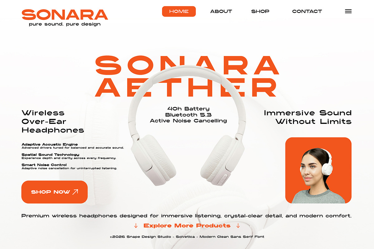 Solvetica – Modern Clean Sans Serif, a Sans Serif Font by Snape Design Studio (Photo 11 of 12)