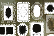 Vector Lace Frames & Vintage Doilies, an Object Graphic by Berentine.art (Thumbnail 8 of 15)