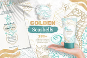 Golden Seashells Collection, an Object Graphic by ilonitta (Thumbnail 1 of 19)