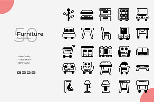 Furniture Duotone Icons, a Duotone Icon by Bloodline