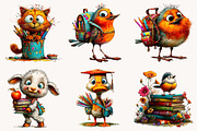 Whimsical Back to School Animals, a Seasonal Illustration by Designworld (Thumbnail 5 of 10)