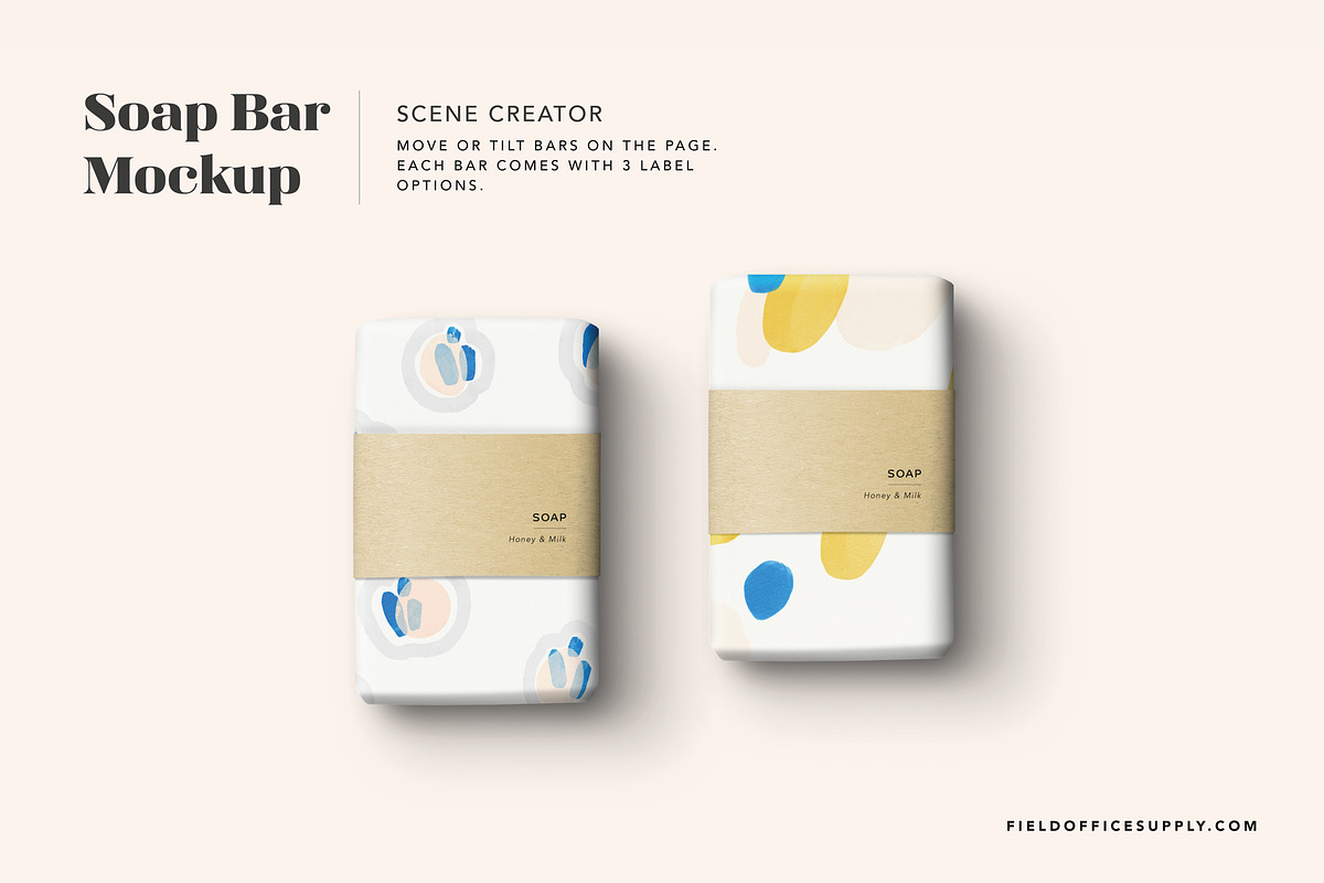 Soap Bar Packaging Mockup, a Packaging Mockup by Field Office (Photo 3 of 4)