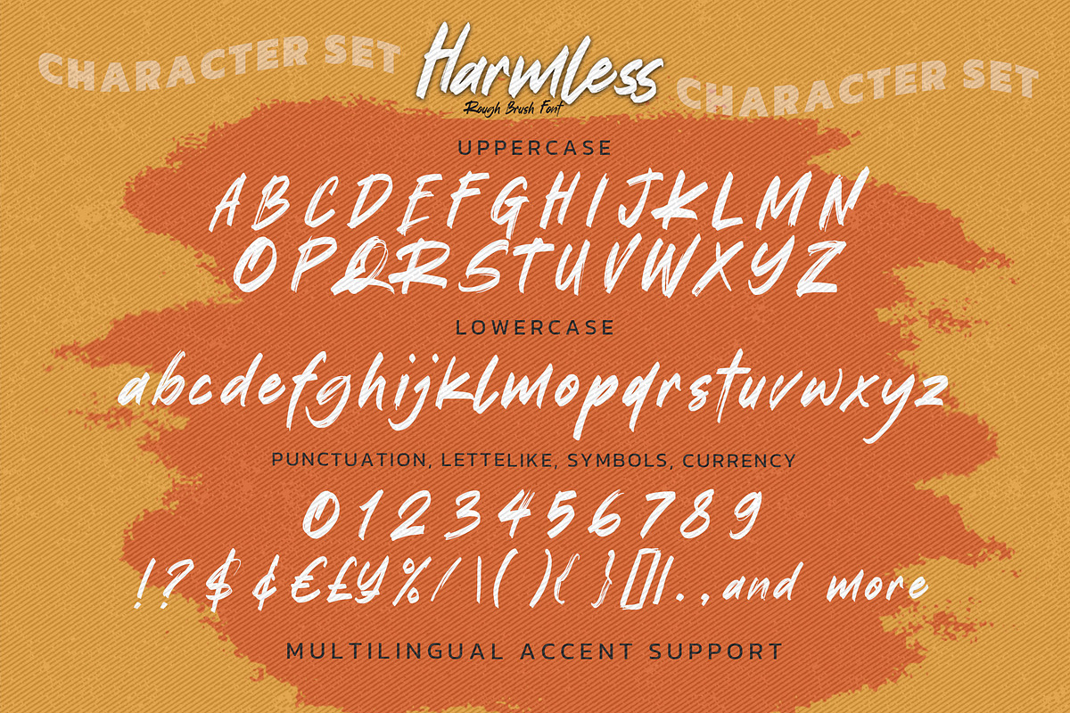 Harmless - Rough Brush Font, a Font by Gassstype (Photo 7 of 8)