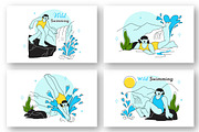 10 Wild Swimming Vector Illustration, a Person Illustration by denayunebgt (Thumbnail 2 of 3)