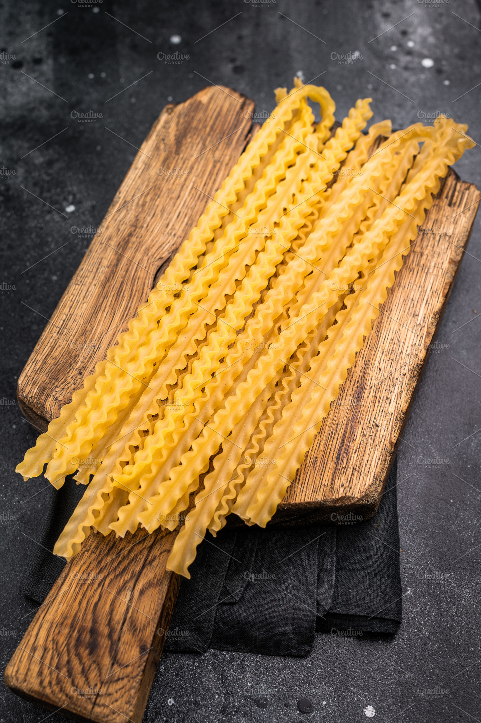 Uncooked mafaldine, ready to be transformed into a delicious dis, a Food & Drink Photo by composter-box@mail.ru
