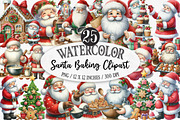Santa Baking Clipart, an Illustration by Designking (Thumbnail 1 of 5)