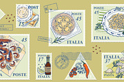 Italian pasta and seafood postage, an Object Illustration by Zimages (Thumbnail 2 of 3)