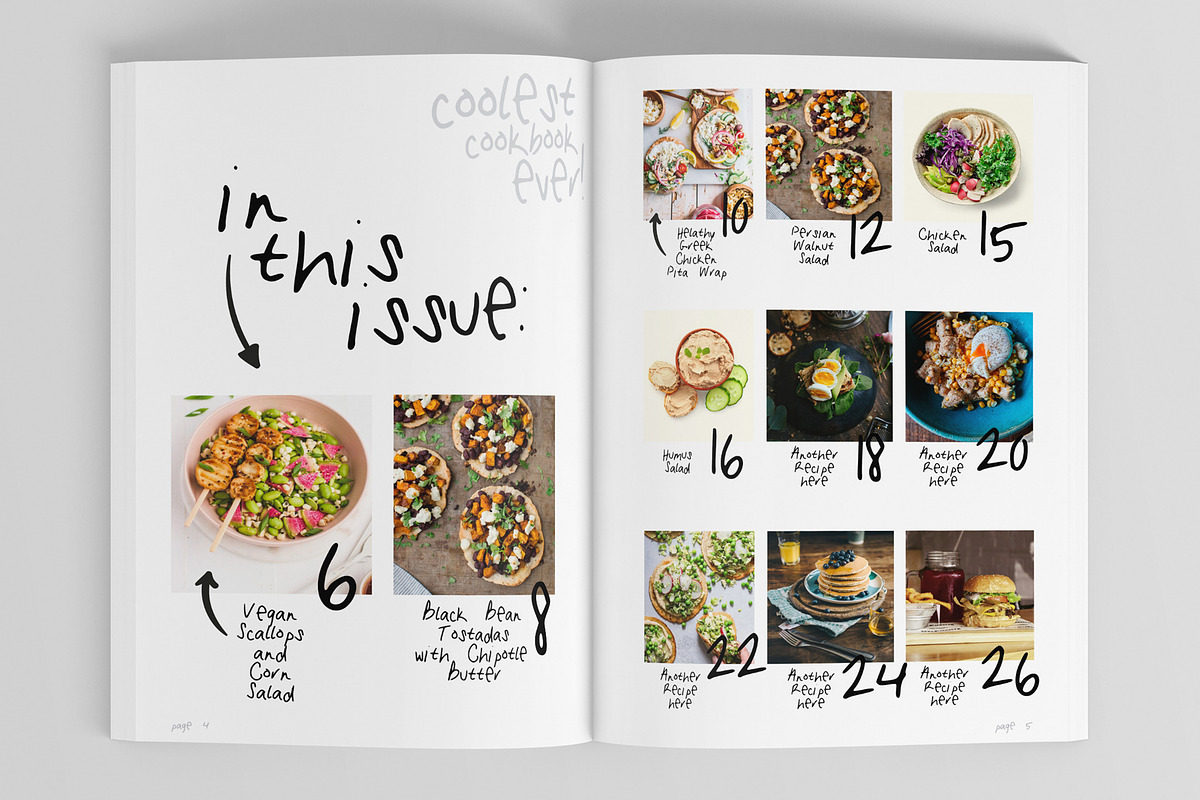 32 Pages Cool CookBook Magazine, a Magazine Template by DeLaGranSiete (Photo 3 of 11)