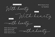 With Hearty - Heart Script Font, a Script Font by Typebae (Thumbnail 2 of 9)