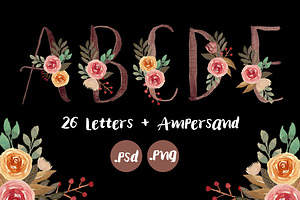 Floral Monogram Letters