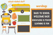 Back to school vector clipart, an Object Graphic by Trinibis (Thumbnail 6 of 7)
