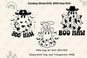 Cute Cowboy Ghost SVG, BOO Haw SVG, an Object Illustration by Cheerful World (Thumbnail 2 of 3)