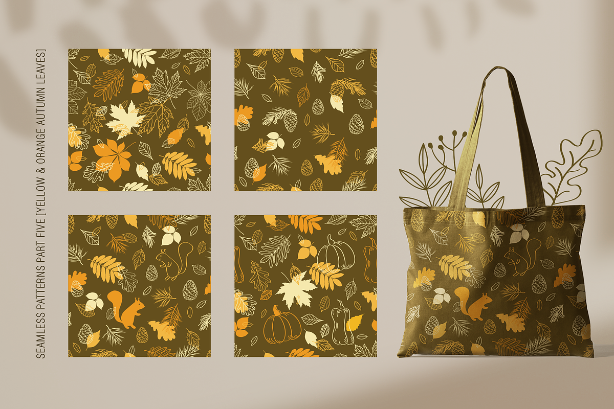 Autumn Seamless Patterns, a Pattern Graphic by Tkoko vectors & patterns (Photo 9 of 11)