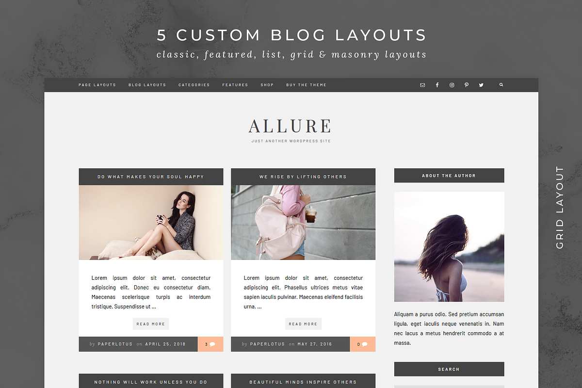 Allure - Feminine Genesis Theme, a WordPress Template by Studio Sirona (Photo 10 of 14)