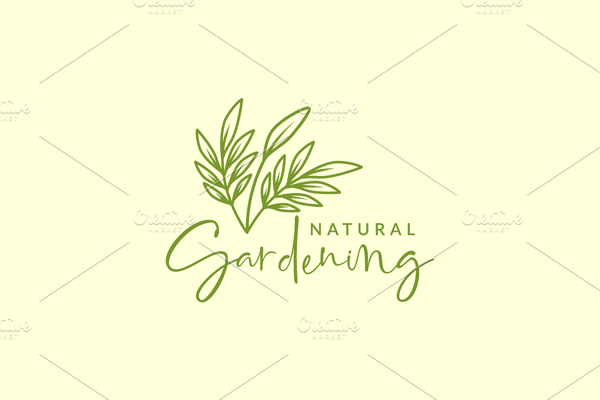 plant garden grass nature logo, a Branding & Logo Template by devastd