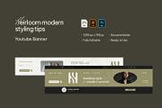 Modern Styling Tips - YouTube Banner, a Social Media Template by VUNIRA (Thumbnail 1 of 3)