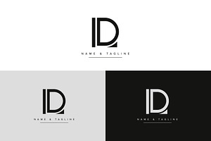 Alphabet letters logo DL or LD, a Branding & Logo Template by Aleesher
