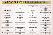48 Vector Divider Design Elements, an Object Graphic by Digiselector Design Goods (Thumbnail 1 of 5)