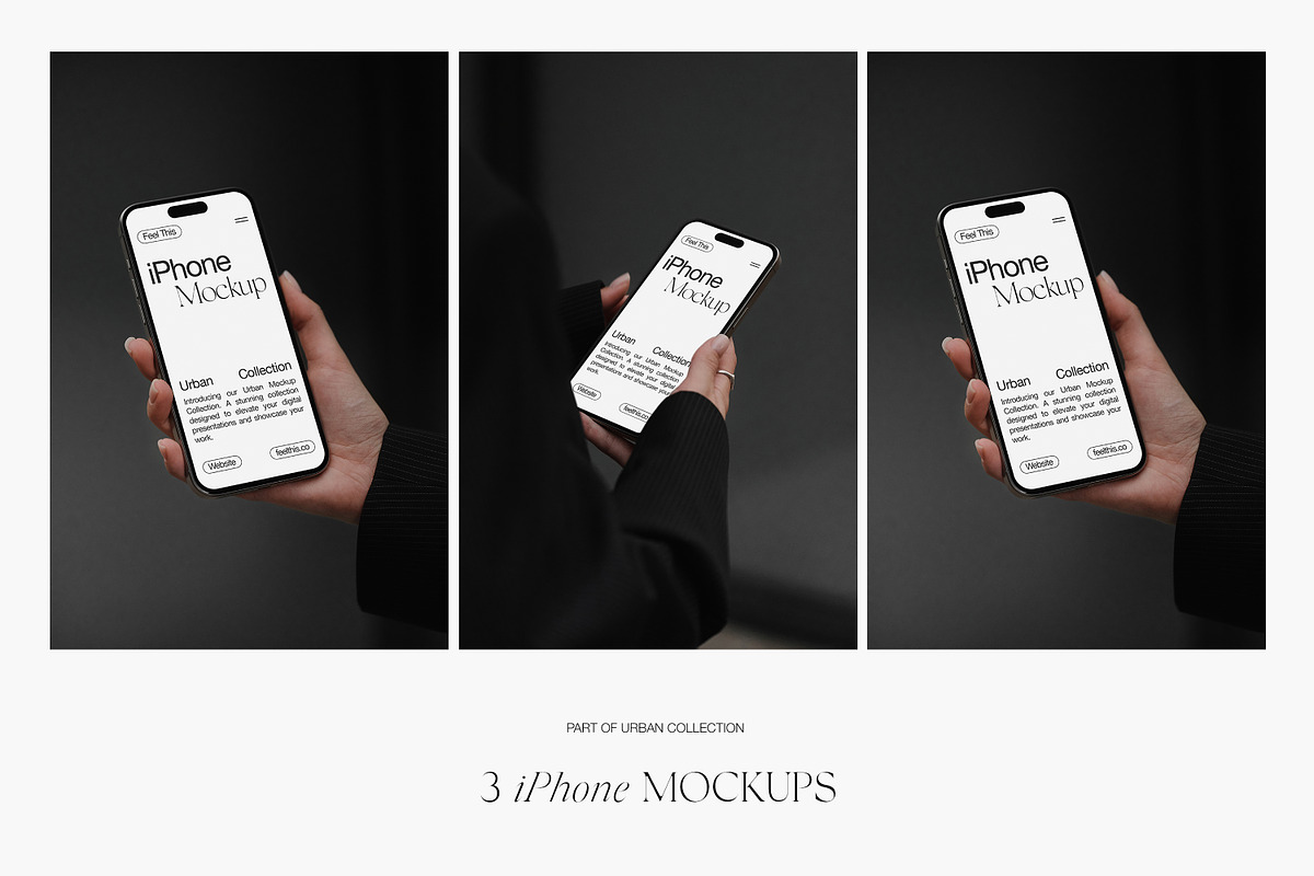 iPhone 16 Pro in Hand Mockups PSD, an iPhone Mockup by Feel This (Photo 4 of 4)